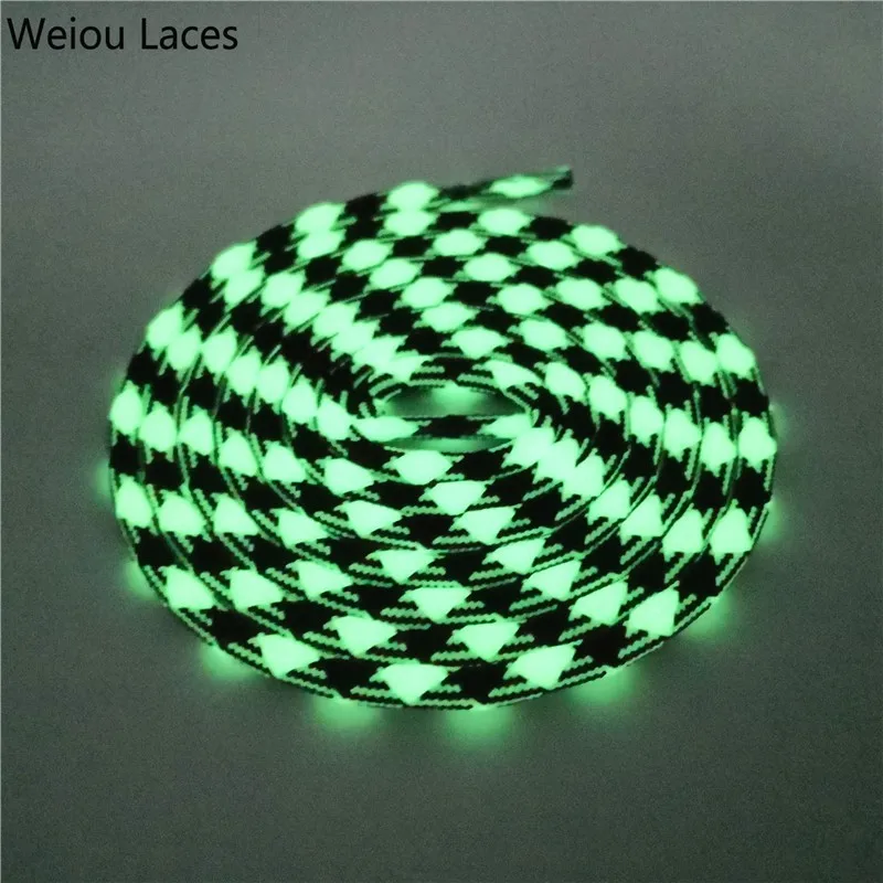 

Weiou Sport Men Women Round Glow In The Dark Shoe Laces Two Colors Mixed Fluorescent Luminous Shoelace For Sneakers Canvas Shoes