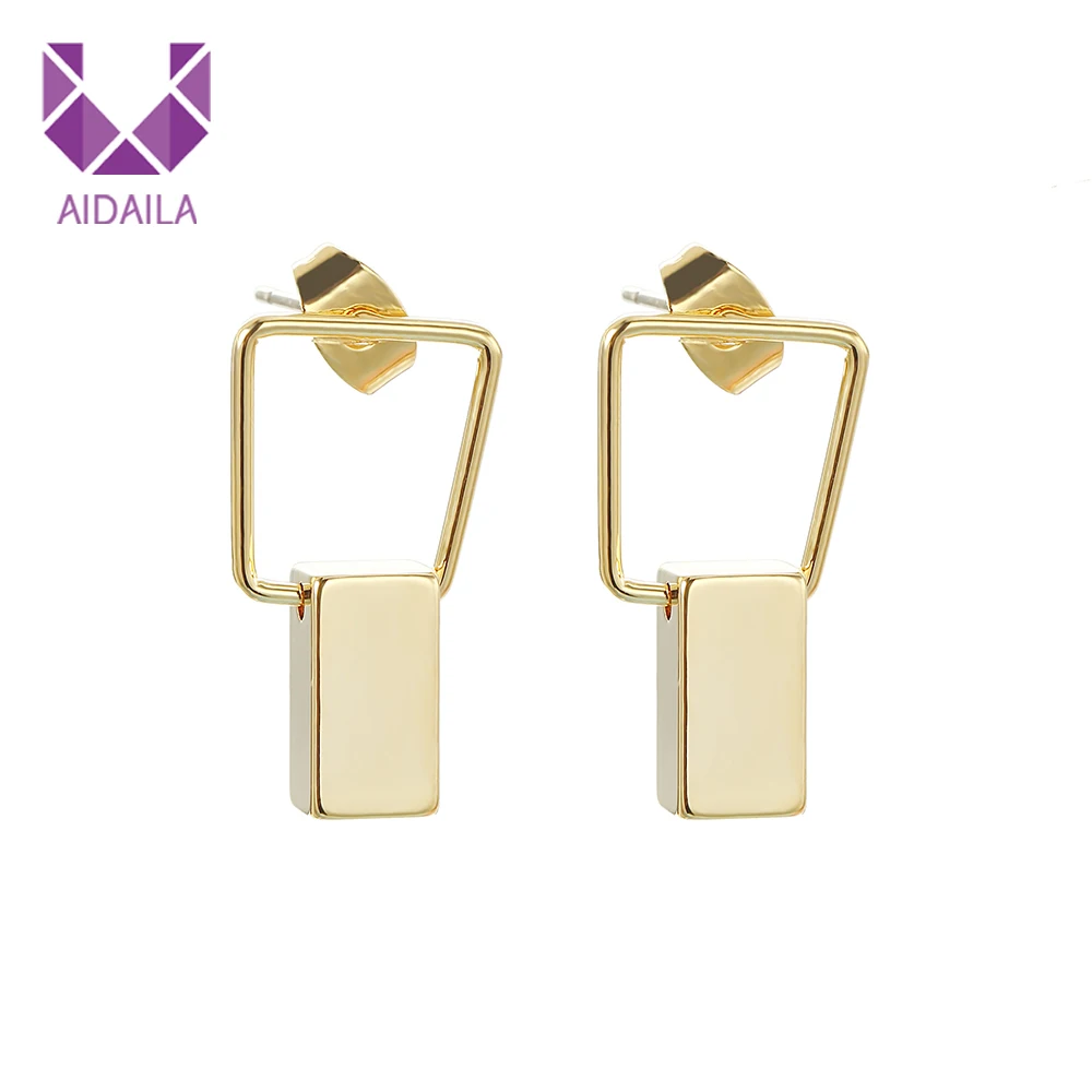 

Women Dangle Drop Earrings with Square Shape Punk Earrings for Office Ladies Accessories Drop Earrings for Women Brincos