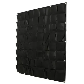

Promotion! Green Vertical Wall Garden Planter 72 Pocket Planting Flower Greening Bag Hanging Pouch Outdoor Indoor Yard 1X1M