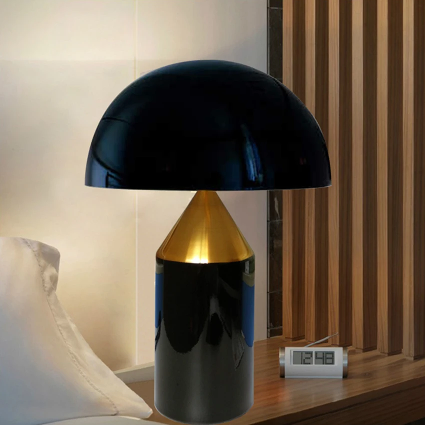 

Modern Design Mushroom Black Led Table Lamp Lights Living Room Bedroom Bedside Study Desk Lamps Lighting Luminaire Luminaria