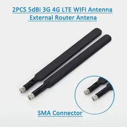 2 шт. 4G lte Антенна 5dBi SMA Мужской внешний маршрутизатор Антенна wi-fi 3g antenne для huawei модем маршрутизатор 4G беспроводной модем lte повторитель