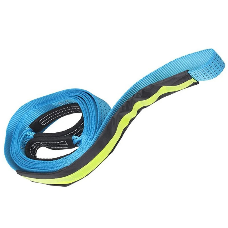 Online 5M 8 Tons Towing Rope Strape Cable With U Hooks Shackle High Strength Nylon With Reflective Light For Car Truck Trailer SUV