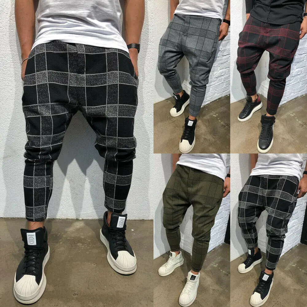 Men's Slim Fit Urban Straight Leg Trousers Casual Pencil Jogger Cargo Pants UK Men's Slim Fit Urban Straight Leg Trousers Casual Pencil Jogger Cargo Pants UK