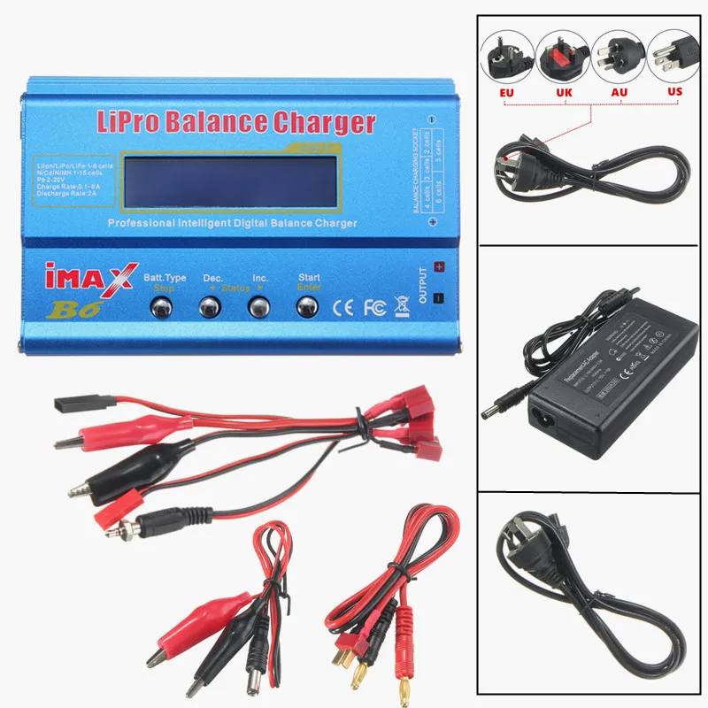 

New iMAX B6 For RC Drone FPV Digital 80W 1-6S RC Lipo NiMH Battery Balance Charger Discharger US/UK/EU/AU Plug