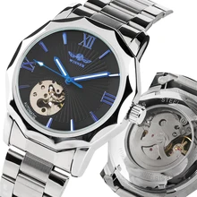 Luxury Automatic Watch Men Stainless Steel Band Mechanical Watch Business Casual Skeleton Clock Relogios Masculino Luxury Automatic Watch Men Stainless Steel Band Mechanical Watch Business Casual Skeleton Clock Relogios Masculino