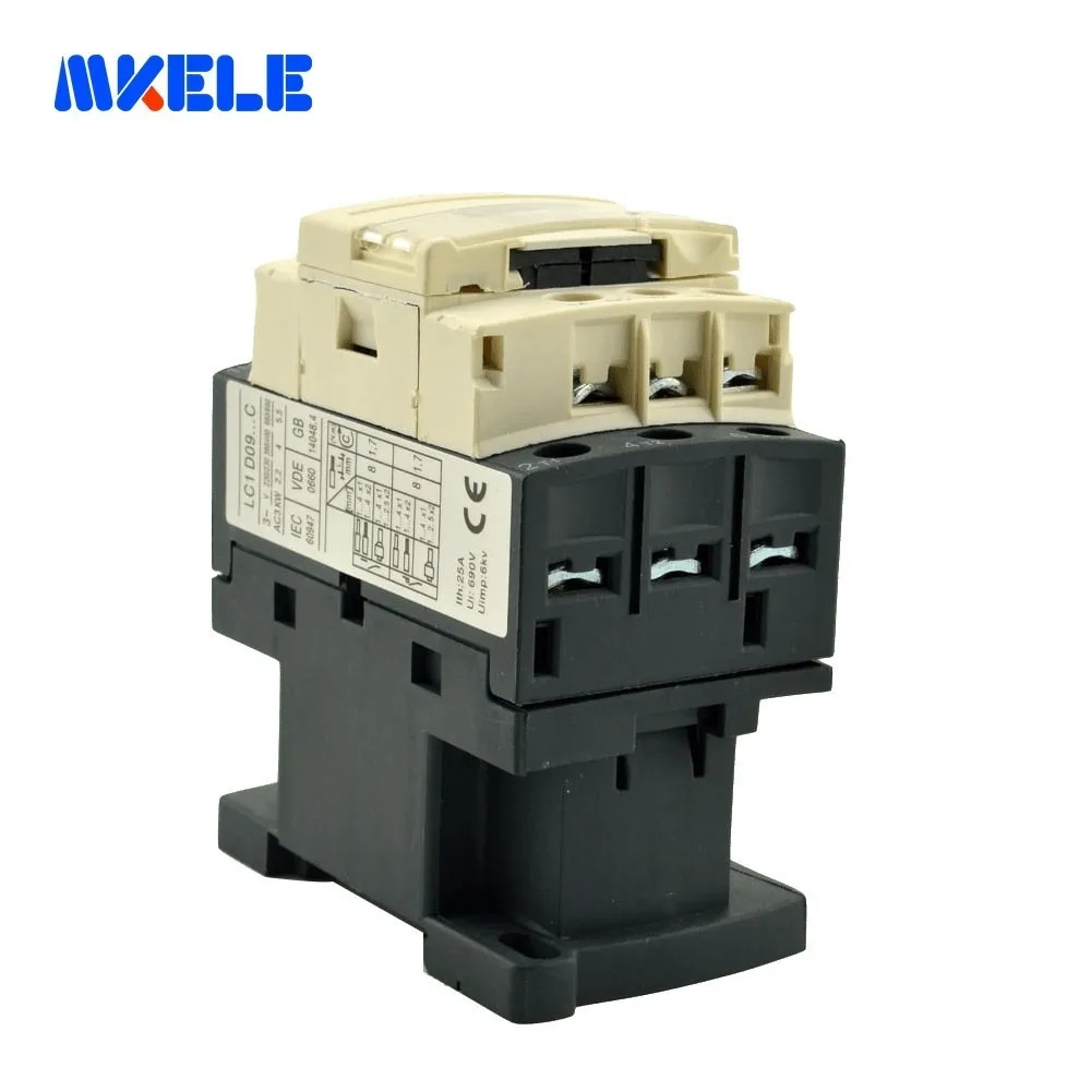 

3P+NO+NC AC Contactor LC1-D09 M7C 220V Coil Voltage Contactor Modular 9A Reated Current Made In China Makerele