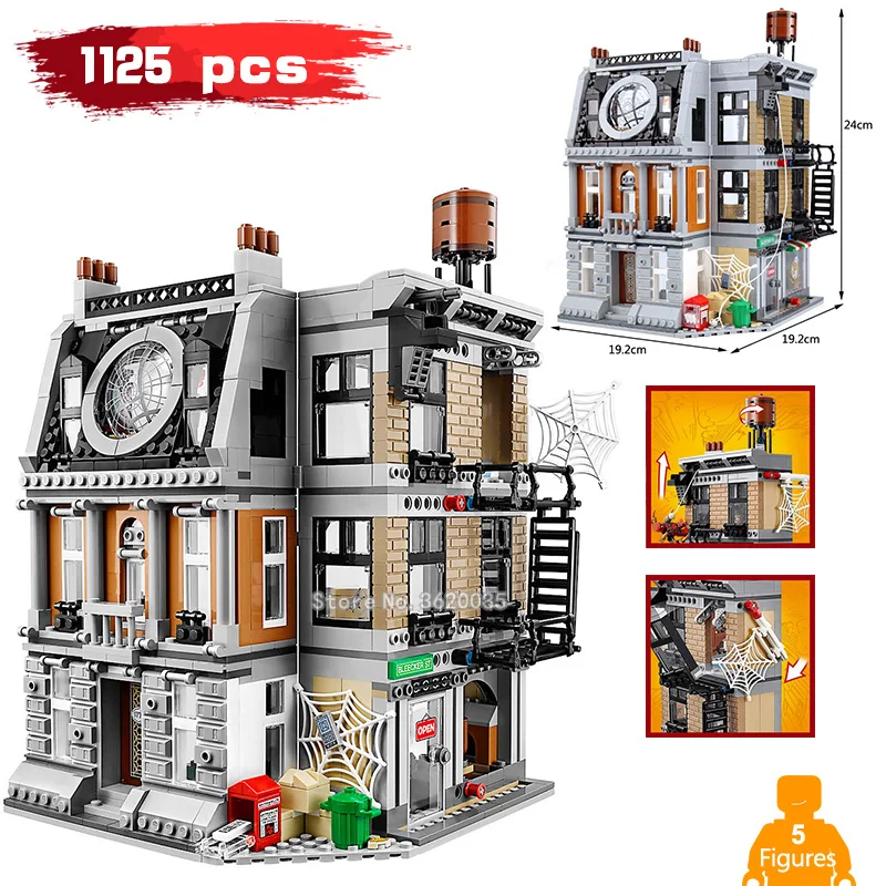 

1125 PCS Marvel hero Infinite war Temple Sanctorum spiderman iron Man Building Blocks with Legoinglys Figures Gift for children