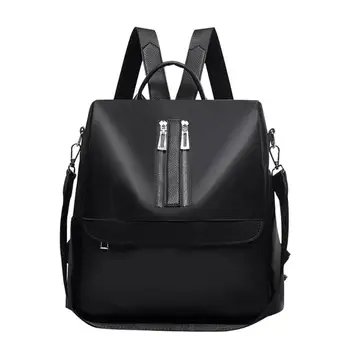 

Casual Backpack for Women 2019 New Large Capacity School Bags Teenagers Girl Nylon Solid Color Shoulder Rucksack