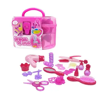 

Fashionable Girl Accessories Children's Play Toys Simulation Hairdryer Princess Beauty Salon Dressing Portable Set Pretend Toy