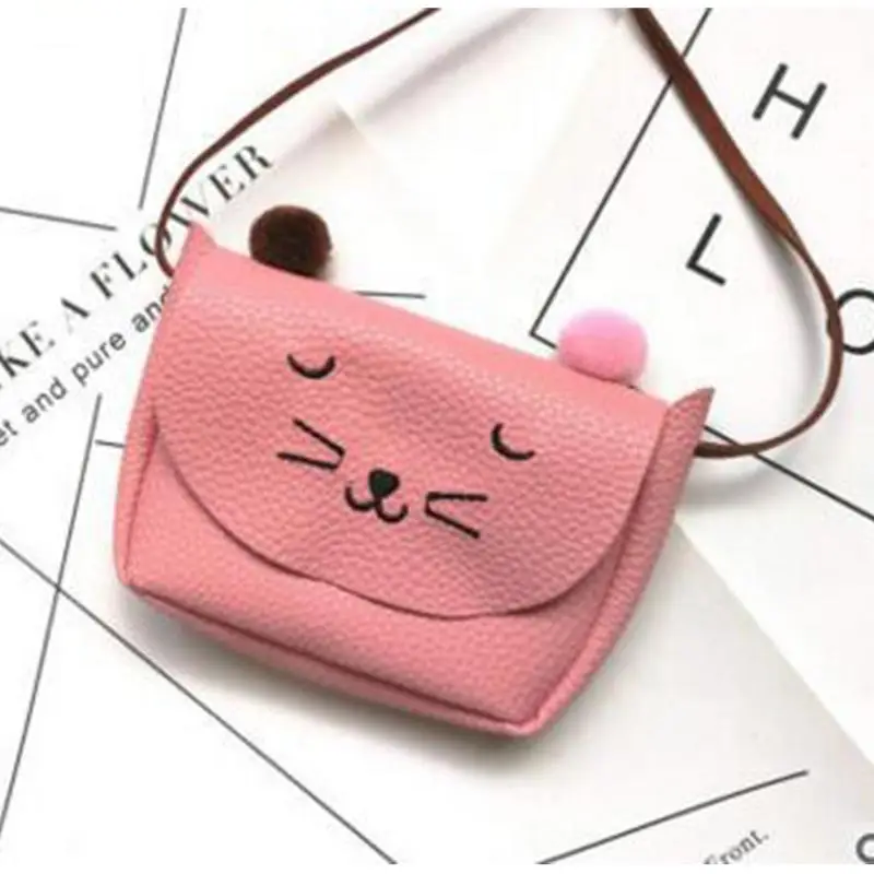 

Cartoon Coin Purse Children's Messenger Bag Shoulder Bag Cat Pattern Wallet Purse Mini Wallet PU Waterproof Kids Girls Gift