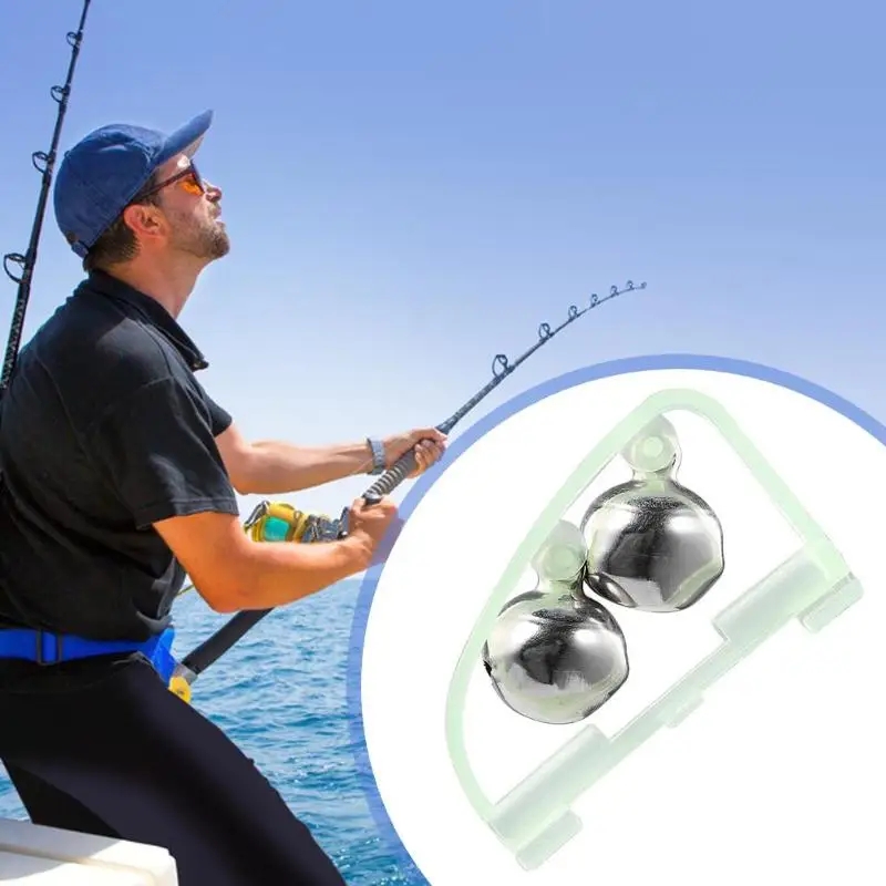 

1pc/3pcs Fishing Alarm Fluorescent Fishing Rod Pole Tip Clip Twin Bell Alert Ring Glow In The Dark Fishing Tackle Box Accessory