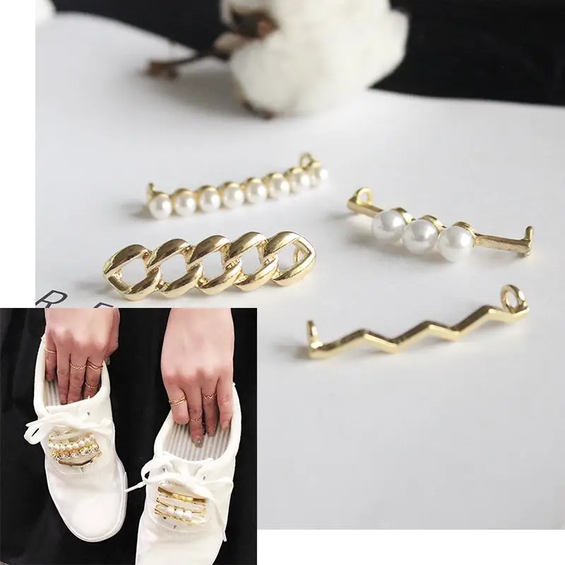 

1 Piece Shoelaces Decoration, White Pearl Shoe Accessories, Women Shoes Decorative Accessory,Lovely Shiny Clip Pearls