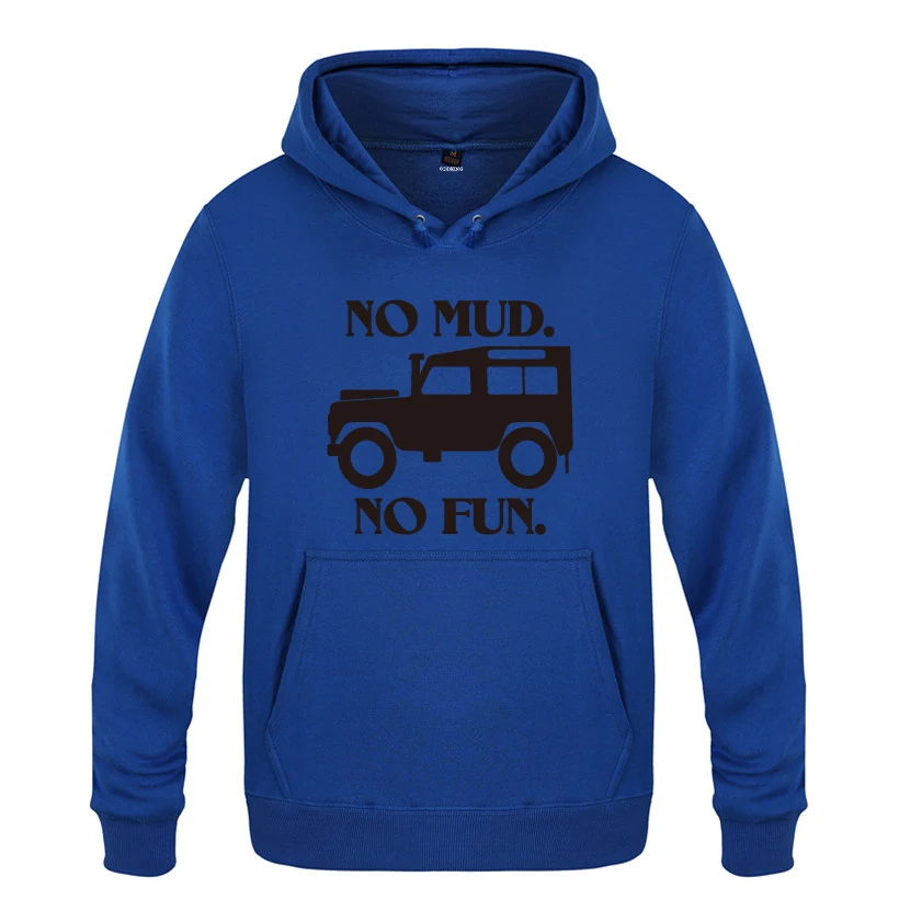 No Mud Fun Новинка Забавные толстовки мужские 2018 флисовые пуловеры с капюшоном