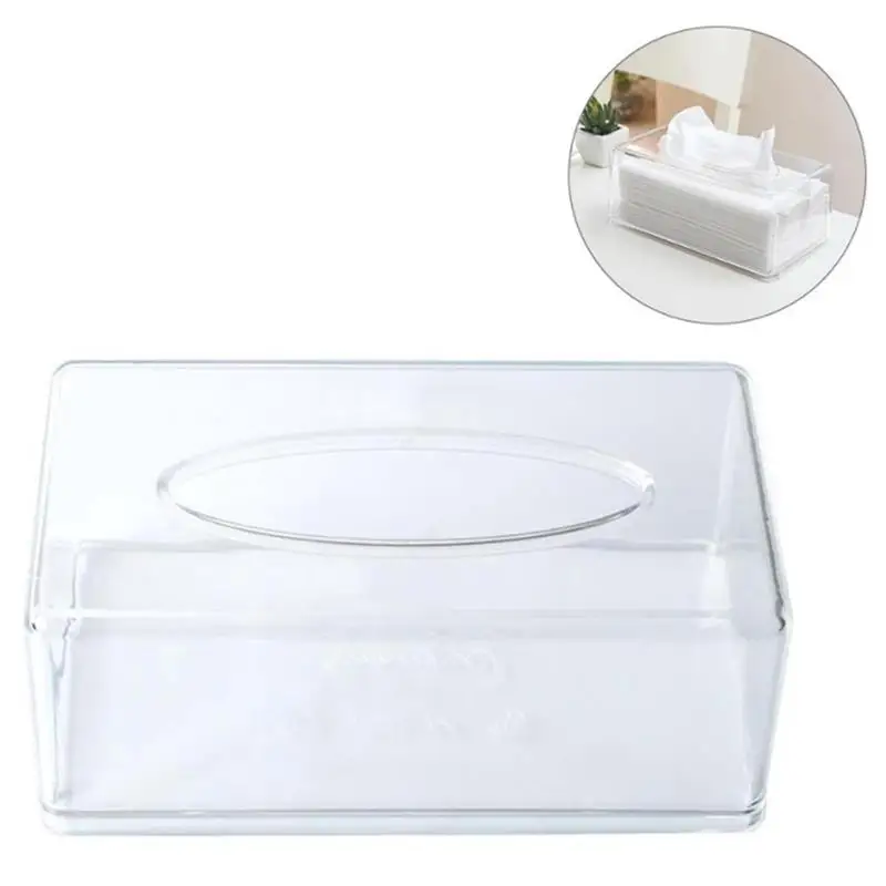 

1pc Tissue Boxes Creative Retro Transparent Bath/Toilet Paper Tissue Container Tissue Boxes for Home Kitchen Houseware