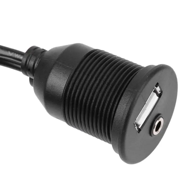 Удлинительный кабель удлинитель 1 комплект 2 0 3 5 мм M/F AUX USB м черный для приборной