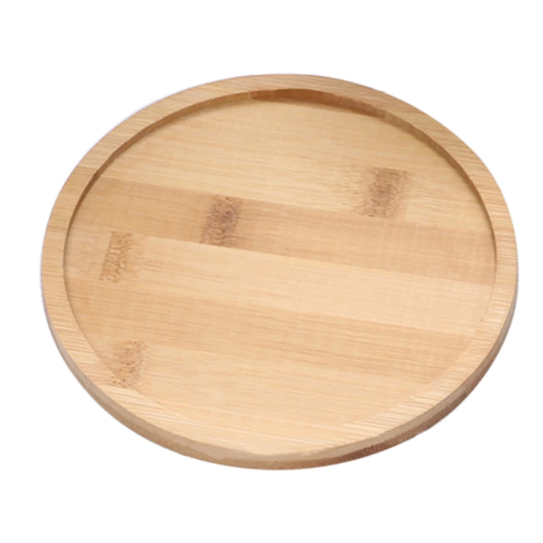 

Mini Desktop Plant Pot Base Bamboo Round Tray for Succulent Flower Planter Home Garden Decor - Round Bamboo Holder