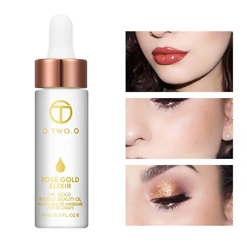 

O.TWO.O Professional 24k Rose Gold Makeup Primer Anti-Aging Moisturizer Face Care Essential Oil Makeup Base makeup Liquid 15ml
