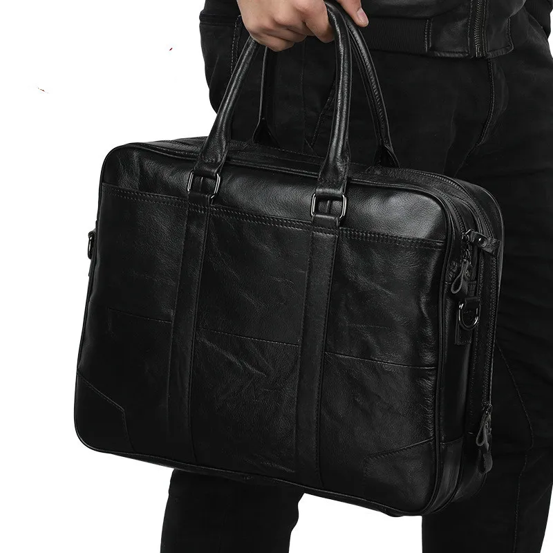 Мужской портфель из натуральной кожи для компьютера, деловой портфель, сумка Bolso Maletin Hombre Maleta, мужская сумка 667-40 из воловьей кожи, сумка-мессенджер для ноутбука