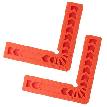 

2pcs 90 Deg L Shape Square Right Angle Clamps Corner Clamping Ruler Plastic 3''