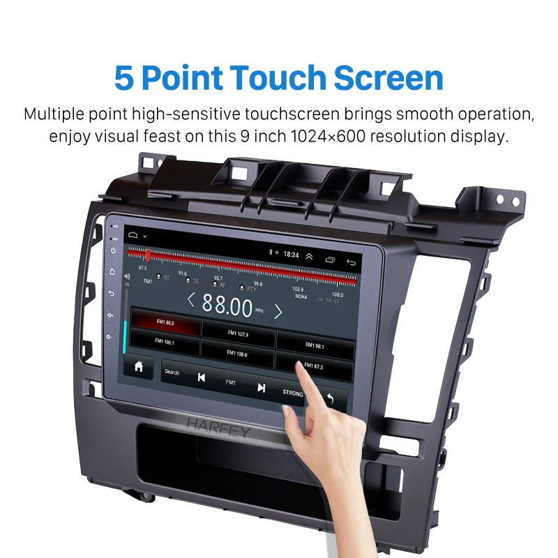 Top Harfey HD Touchscreen Car Radio GPS Navigation  Android 8.1 9" For 2005 2006 2007-2010 Nissan Tiida with Bluetooth AUX Wifi 2