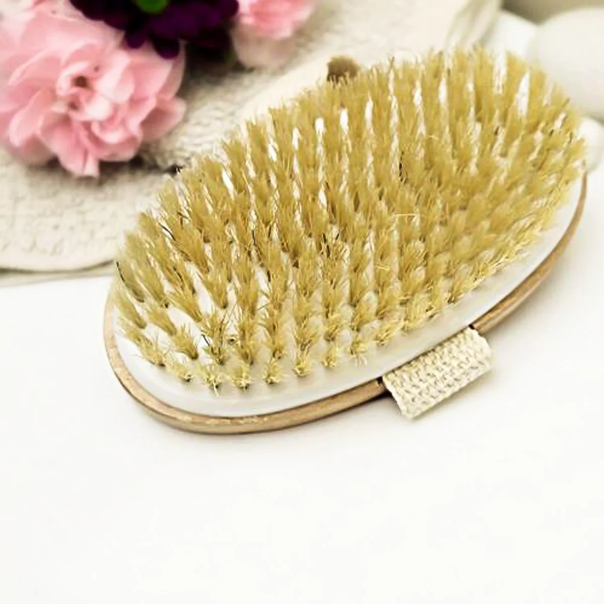 

Natural Bristle Skin Body the SPA Skin Brush Hot Dry Skin Body Soft Brush Exfoliating Back Scrubber Bath Massager