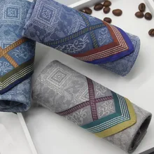 Очаровательные Мужские квадратные карманные носовой платок в полоску 40 см классическое винтажное хлопковое кухонное полотенце Hanky ткань стол свадебные салфетки Theedoek