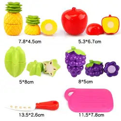 6 шт. еда фрукты овощи резка ролевые игры игрушка Детские кухонные игрушки наборы для ухода за кожей фрукты растительная пища игрушка