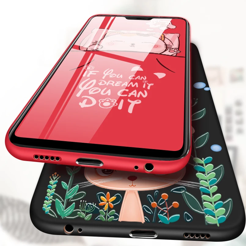 

Soft Silicone Cute Cartoon Case For Oneplus 6 Phone Case Original 3D Relief Cover For One Plus 6 Bumper Shockproof Fundas Coque