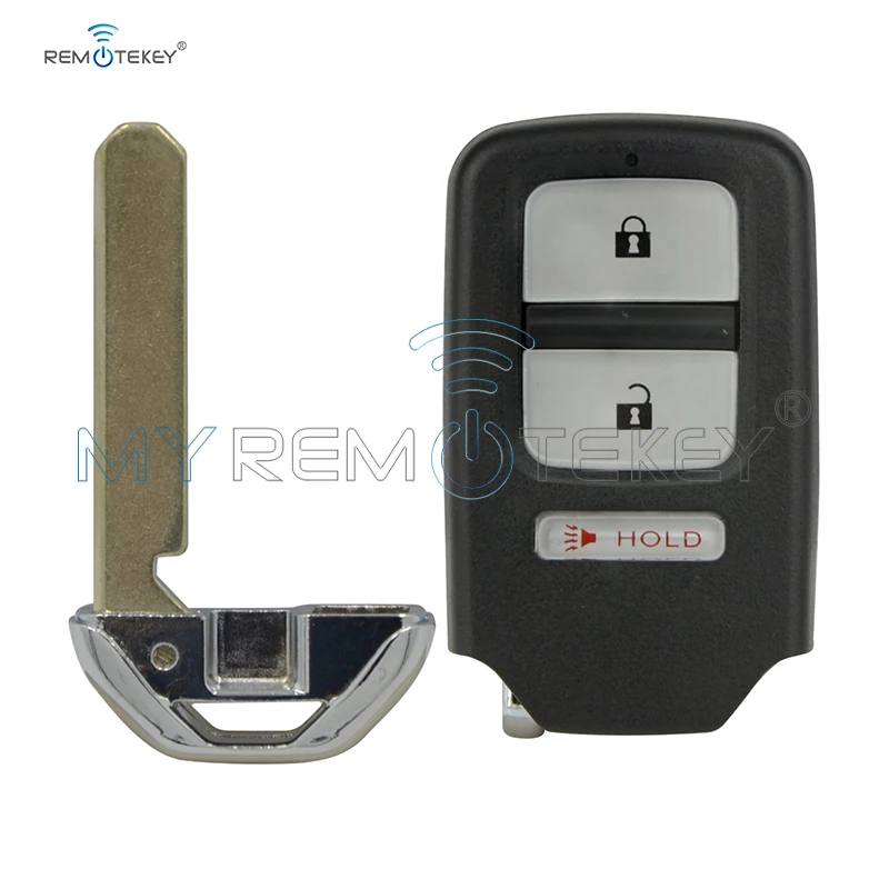 

Remtekey smart key shell case 3 button with emergency key For Honda Accord CRV