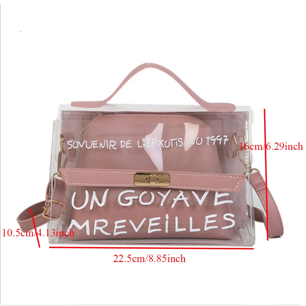 أعلى مقبض واضح شفاف PVC النساء حقائب كتف إلكتروني حلوى الهلام اللون النساء رسول Crossbody حقيبة الفاخرة الإناث بولسا أعلى مقبض واضح شفاف PVC النساء حقائب كتف إلكتروني حلوى الهلام اللون النساء رسول Crossbody حقيبة الفاخرة الإناث بولسا