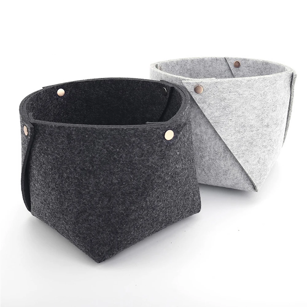 

Nordic Felt Storage Box Basket Convenient Folding Small Storage Box Office Desk Home Supplies Organizer подставка для ручек