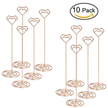 10 шт., 8,6 дюймов, высокий держатель для карт, настольный держатель для карт, настольный держатель для карт, настольные подставки с сердечками, фото-Памятка Cli