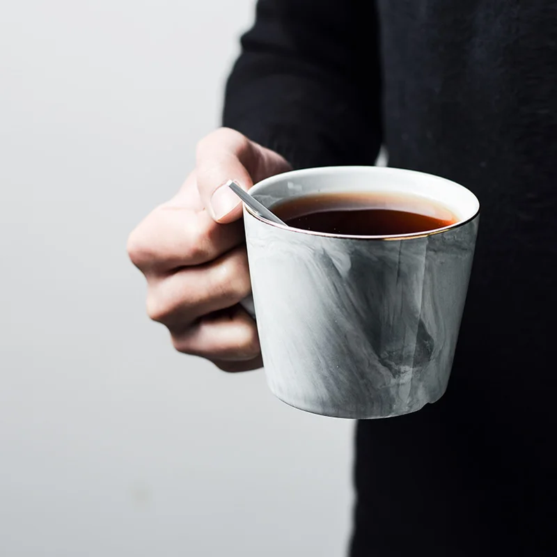 

360ml Natural Marble Design Ceramic Coffee Tea Mug Office Cups Drinking Tableware