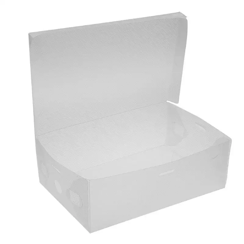 

10pcs Transparent Clear Plastic Shoe Box Storage Shoe Boxes Foldable Makeup Eco-Friendly Case Holder Shoes Organizer Cases Boxes