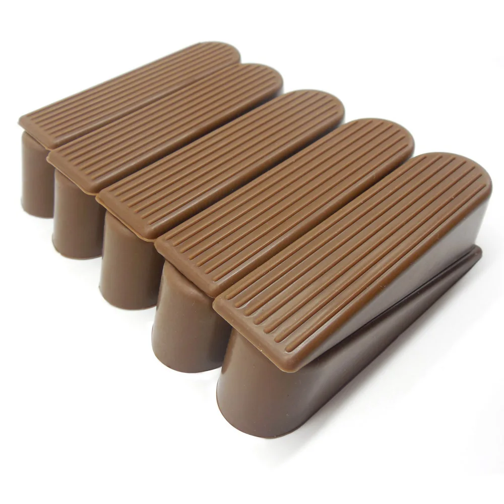 

20 Pack Rubber Door Stopper Multi Surface Door Stop Wedge With Heavy Duty Design - Flexible And Non Scratching Door Holder