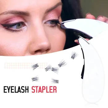 

Eyelash Stapler Mini False Eyelashes Contains 45 Lash Buds Natural Curl Eye Lash Extensions Tool 45 Clusters Eye Make up Tool