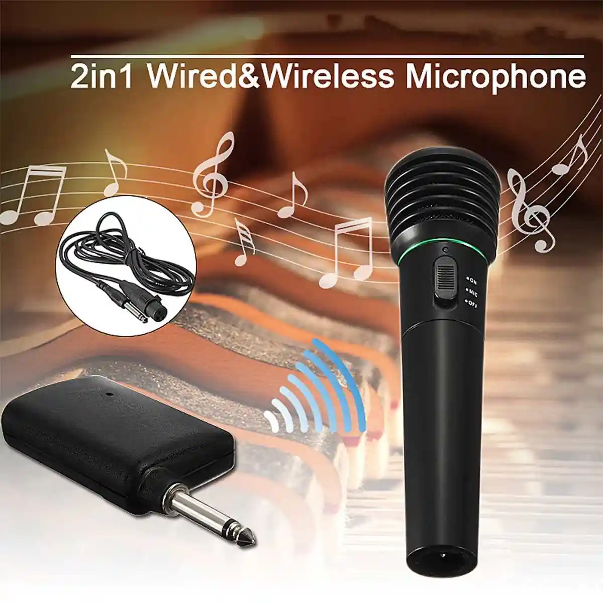 2 In 1 Wired&Wireless Handheld Microphone Speaker Receiver Studio System 2 In 1 Wired&Wireless Handheld Microphone Speaker Receiver Studio System