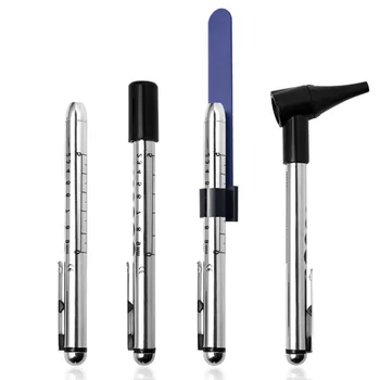 

Portable Penlight Torch Flashlight Ear Care Medical Ophthalmoscope Diagnostic Otoscope with Scale and 4 Speculum easy use