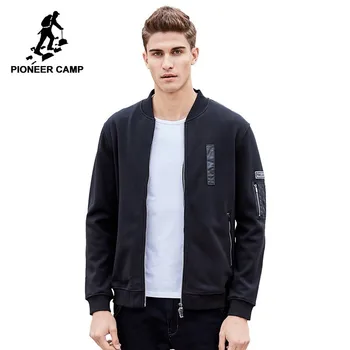 

Pioneer Camp Men Jacket Hoodies Side Pocket Warm Black Thick Fleece Windbreaker Zipper Cool Sweatshirt for Male 520032