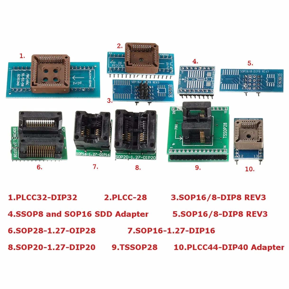 Más nuevo TL866A/TL866II Plus programador Universal USB + 10 artículos adaptadores IC alta velocidad TL866CS Manual en inglés - 4