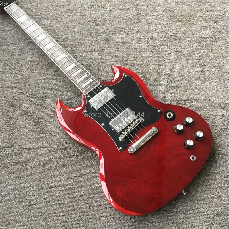 

High quality guitar with Long Verson Maestro Vibrola,Wine Red electric guitar ,All Color are available,Real photos