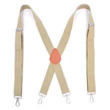 Новинка года взрослых 4 клип для мужчин's бретель с крючками черный с треугольниками на ремешках клип x-образный коричневый кожаный пряжка белый Высокое качество подтяжки