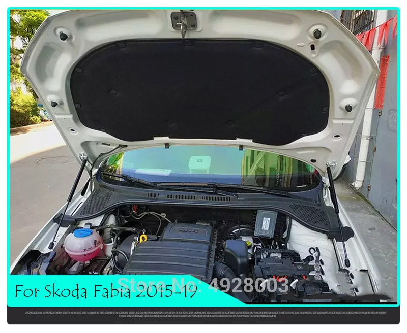 for Skoda Fabia Roomster 2007 2017 2019 Car Bonnet Hood Support Lift Spring Bracket Strut Bars Hydraulic Rod Car accessories