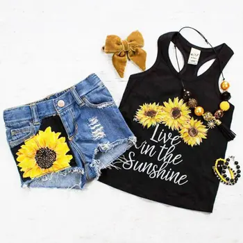 

Baby Girl Kids Summer Toddler Outfits Clothes T-shirt Tops+Shorts Pants 2PCS Set