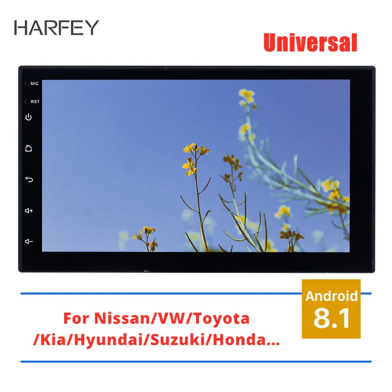 

Harfey 2din Android 8.1 7"GPS Navigation Car Multimedia player For Universal Nissan VW Toyota Kia rio Hyundai Suzuki Honda