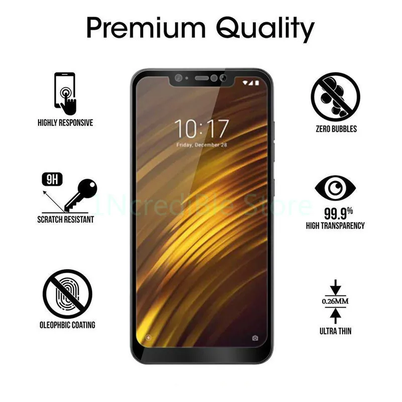 

3D Full Cover Tempered Glass For Xiaomi Pocophone F1 Screen Protector Pretective Glass For Xiaomi 8 SE A2 Lite Mi 6 X Film Glass