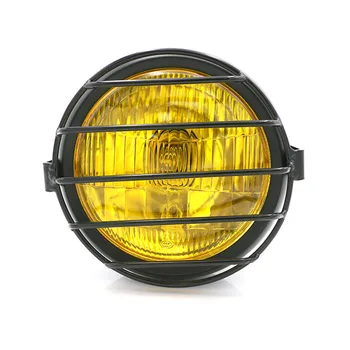 

6.5" Retro Motorcycle Headlight Grill Side Mount Cover W/Bracket for Honda Old School/Cruiser/GN125