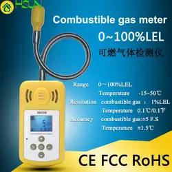 Новейший Газовый Детектор газ сигнализация горючий газ детектор утечки Регулируемый звук световой сигнализации тестер для домашнего