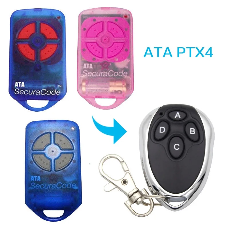 

4 Button Garage Gate Door Replacement Remote Control Transmitter For ATA PTX4 SecuraCode 433,92 MHz