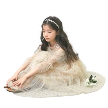 Шикарное винтажное платье с блестками и рюшами для девочек от 4 до 16 лет, вечерние кружевные платья для выпускного вечера Длинные платья для девочек-подростков